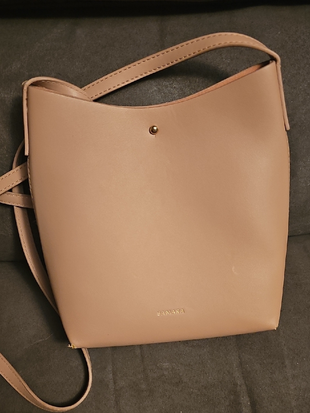 Samara Nude Bucket Shoulder Bag